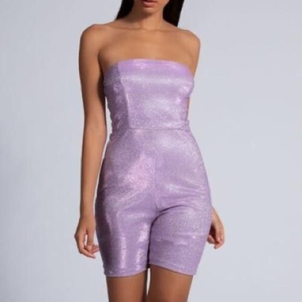 Meshki glitter playsuit NWT